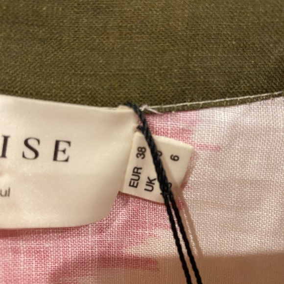 NWT EXQUISE Polka Dot Linen Shirt Dress Size 6 - Picture 4 of 7